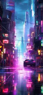 big city s neon lights wallpapers