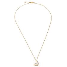 pearl 18k yellow gold pendant necklace