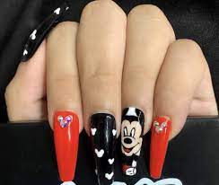 Amazon.com : Disney princess Mickey Mouse Minnie Mouse Press on nails 24  piece full set Mickey Mouse ears Disney decor Fake nails ready to wear nail  extensions nail kit (2) : Beauty