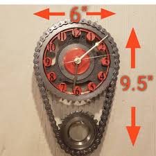 Red Gear Wall Clock Made With Chevy