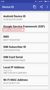 how to get google service framework id