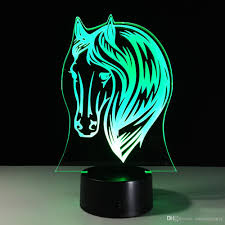 2020 3d Horse Head Optical Illusion Lamp Night Light 7 Rgb Lights Dc 5v Usb Charging 5th Battery From Wiserepeater 12 04 Dhgate Com