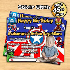Set paket balon dekorasi ulang tahun anak tema astronot galaxy simple. Stiker Ultah Stiker Undangan Ultah Shopee Indonesia