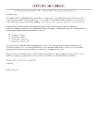 Cover Letter Example For Medical Assistant Cover Letter Template For