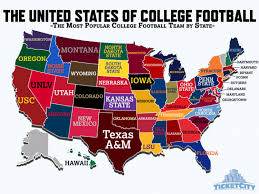 United States Of College Football Map Visual Ly