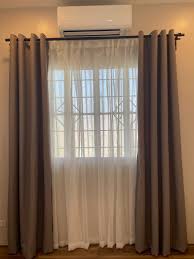 Textured minimalist curtain, Furniture & Home Living, Home Decor, Curtains  & Blinds on Carousell