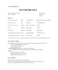 Theatre Resume Template Word Theater 6 Free Documents