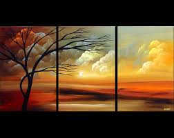 Abstract Sunrise paintings