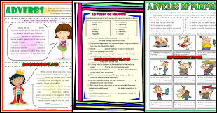 Some common examples of adverbs of manner are: Adverbs Esl Printable Worksheets And Exercises