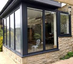 We do not add or subtract anything from the dimensions ordered. Full Length Aluminium Windows With Integral Blinds In Bungalow Extension Aspect Windows