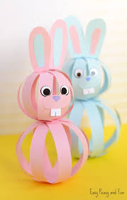 easy paper bunny craft easter idea