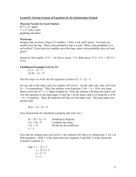 Lesson Solving Systems Of Equations By