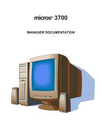 Doc Micros 3700 Managers Manual