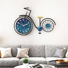 Large Bicycle Wall Clock Home Decor Art