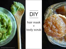 diy hair mask body scrub simply