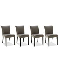 Set of 4 indoor/outdoor resin wicker dining chairs in driftwood finish with cushions. Furniture Tate Leather Parsons Dining Chair 4 Pc Set 4 Side Chairs Reviews Furniture Macy S