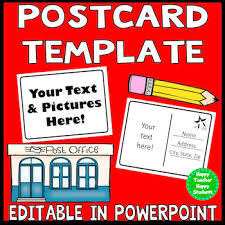 Postcard Template Worksheets Teaching Resources Tpt