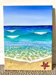 Easy Beach Painting With Acrylics For