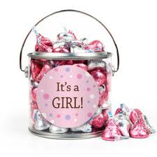 Personalized Candy Heresheis Its A Girl Baby Announcement Wh