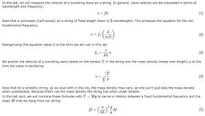 wave velocity can be calculated