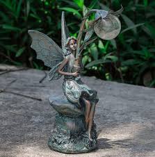 Outdoor Solar Statues Garden Fairy