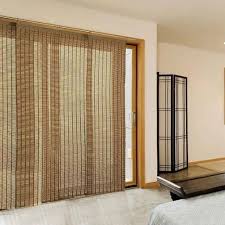 brown window bamboo curtains