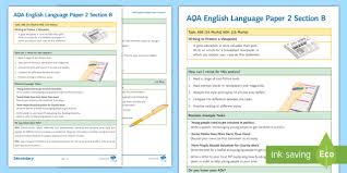 It is advised to spend around 6 minutes on this question. Aqa English Language Paper 2 Section B Hints And Tips