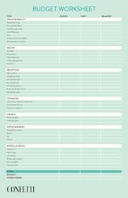 Wedding Budget Worksheet Free Download For Confetti Readers