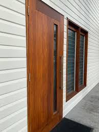Teal Timber Doors Entry Doors