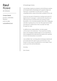 art director cover letter exle free