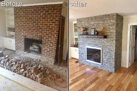 Reface A Fireplace With The Look Of