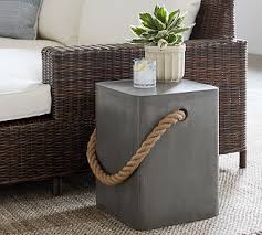 Rope Square Side Table Pottery Barn