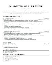 Objective Resume Template Bus Driver Resume Template Best School Bus