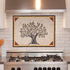 Olive Tree Roman Mosaic Kitchen