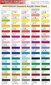 acrylic paint color chart