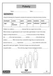 Puberty Worksheet Puberty Changes Worksheets Cloze Activity