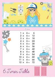 6 Times Table Multiplication Chart For Aubrey Camden
