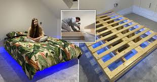 Mum creates floating bed in five hours and it cost just £160