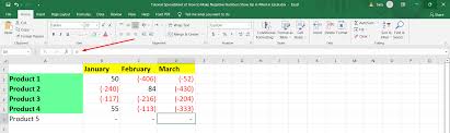 negative numbers show up in red in excel