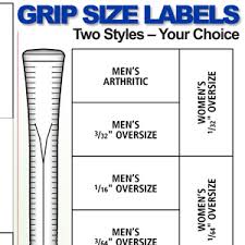 Grip Size Labels Chart Ralph Maltby