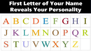 name personality test first letter of