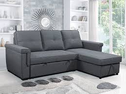 sofabed sectional grey fabric with