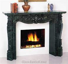 Dark Green Marble Fireplace Mantel