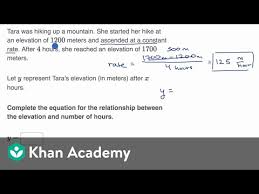 Constructing Linear Equation From