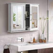 Wall Mounted Mirror Storage Cabinet
