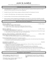 Professional Resume Cover Letter Sample Dental Assistant Resume