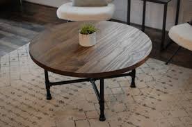 round industrial coffee table