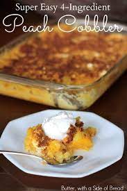 Peach Cobbler Super Easy 4 Ingredients Butter With A Side Of  gambar png