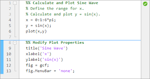 run sections in code matlab simulink
