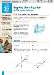 3 5 Graphing Linear Equations In Three